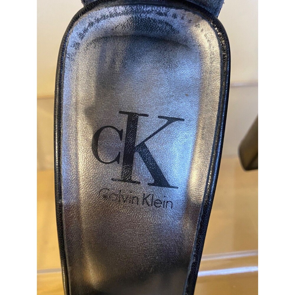 CALVIN KLEIN WOMEN PATENT LEATHER SUEDE HEELS SHOES SIZE 8.5 - Picture 8 of 11